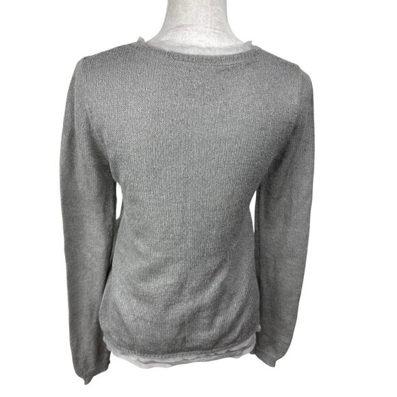 Maddie JS Lined Mohair Blend Sweater Gray NWT - Picture 2 of 16